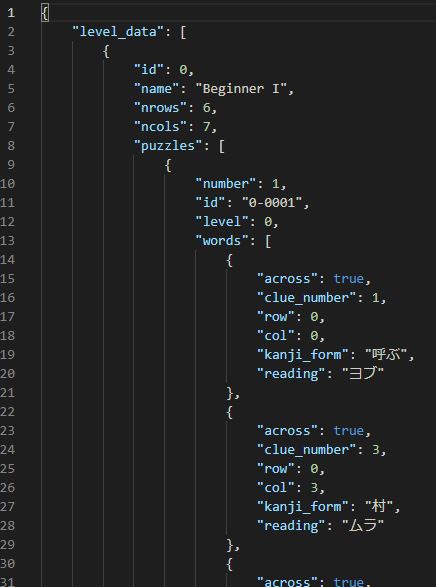 Formatted JSON Puzzle Data